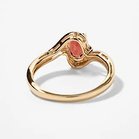Garnet Ring 10K Yellow Gold