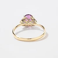 Amethyst Ring 10K Yellow Gold