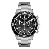 Bulova Marine Star Men's Black Dial Watch | 96B272