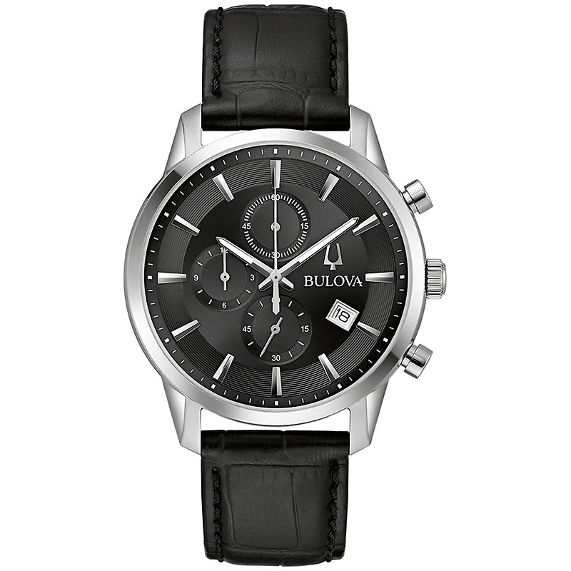 Bulova Sutton Black Dial Chronograph Watch | 96B403