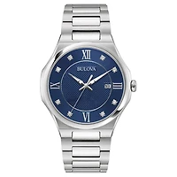 Bulova Classic Men's Blue Diamond Dial Watch | 96D155