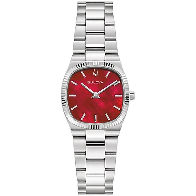 Bulova Super Seville Mini Red Dial Watch | 96L354