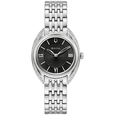 Bulova Classic 30mm Black Dial Watch | 96R252