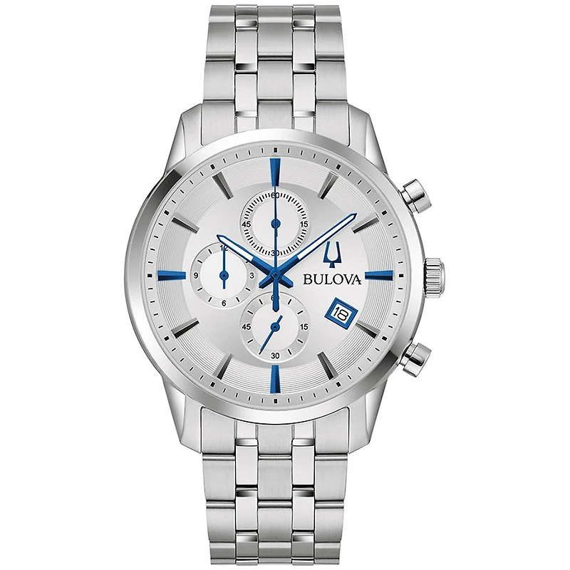 Bulova Sutton Silver-Tone Dial Stainless Steel Bracelet Men's Watch |