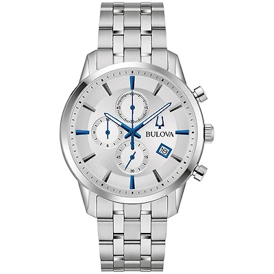 Bulova Sutton Silver-Tone Dial Stainless Steel Bracelet Men's Watch |