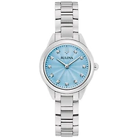 Bulova Sutton Light Blue Dial Watch | 96P250