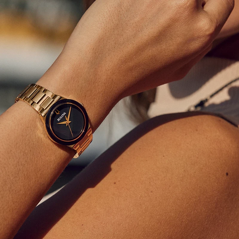 Bulova Millennia Gold Tone Ladies Watch | 97L175