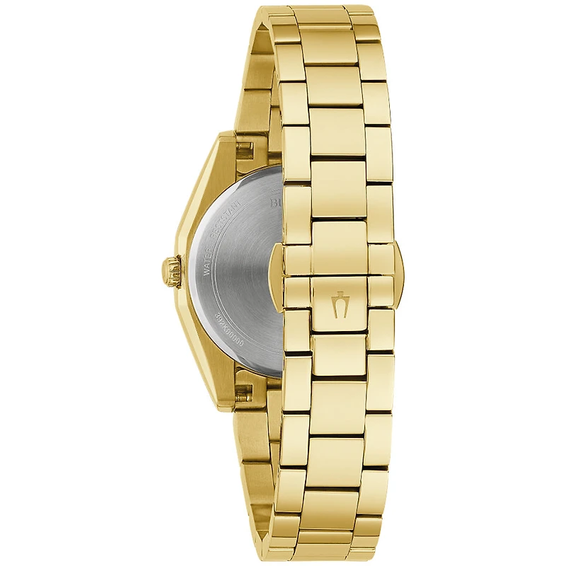 Bulova Surveyor Ladies Gold Tone Watch | 97P172
