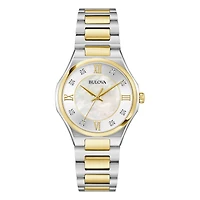 Bulova Classic Ladies Mother Of Pearl Diamond Dial Watch | 98P232