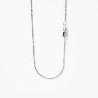 10K White Gold Diamond Cut Round 1.00mm Wheat Chain (16")