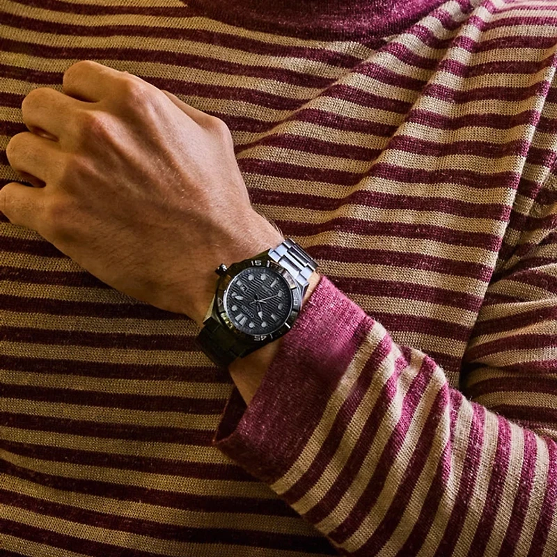 Citizen Eco-Drive Brycen Black Dial Stainless Steel Bracelet | AW1855-