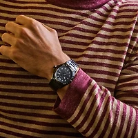 Citizen Eco-Drive Brycen Black Dial Stainless Steel Bracelet | AW1855-