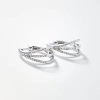 Split Hoop Diamond Earrings in 10K White Gold (0.50 ct tw)