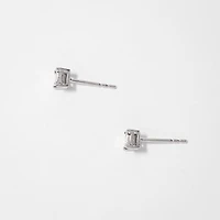 Miracle Mark Diamond Solitaire Stud Earrings in 10K White Gold (0.15ct