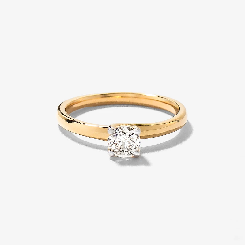 Solitaire Diamond Engagement Ring 14K Yellow Gold (0.40 ct tw)