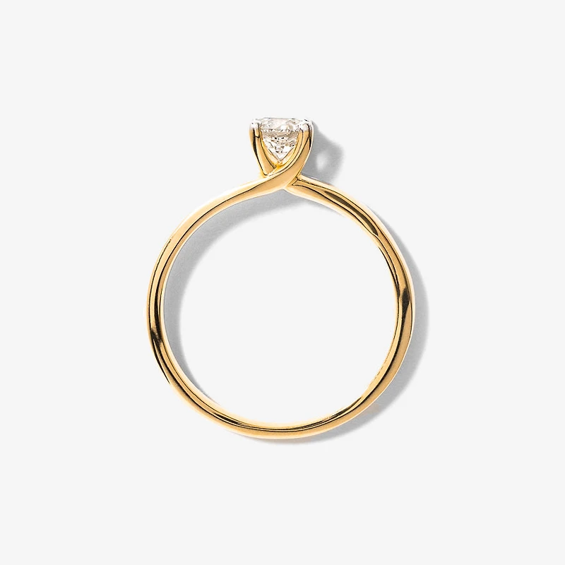 Solitaire Diamond Engagement Ring 14K Yellow Gold (0.40 ct tw)