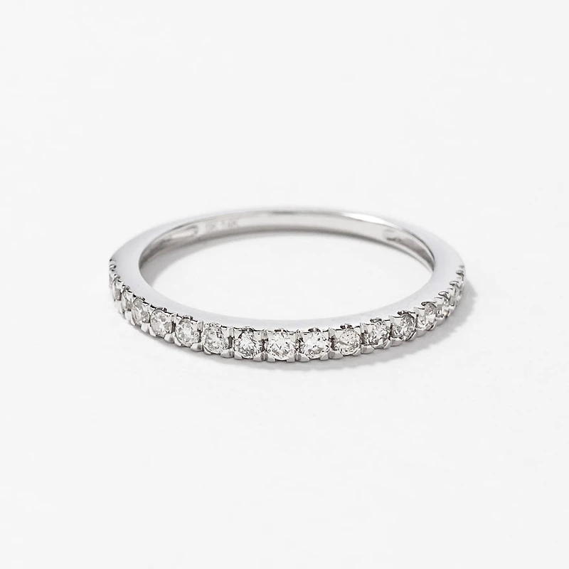 Diamond Micro-Claw Set Wedding Band 14K White Gold (0.24ct tw)