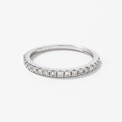 Diamond Micro-Claw Set Wedding Band 14K White Gold (0.24ct tw)