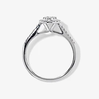 Oval Diamond Cluster Ring 10K White Gold (0.40ct tw)