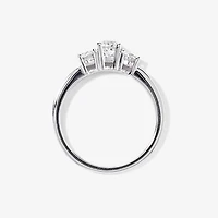 Three-Stone Diamond Engagement Ring 10K White Gold (0.95 ct tw)