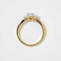 Three-Stone Diamond Engagement Ring 10K Yellow Gold (0.95 ct tw)