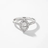 Marquise Diamond Ring 10K White Gold (0.50 ct tw)