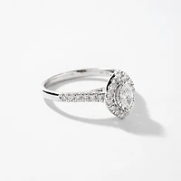 Marquise Diamond Ring 10K White Gold (0.50 ct tw)
