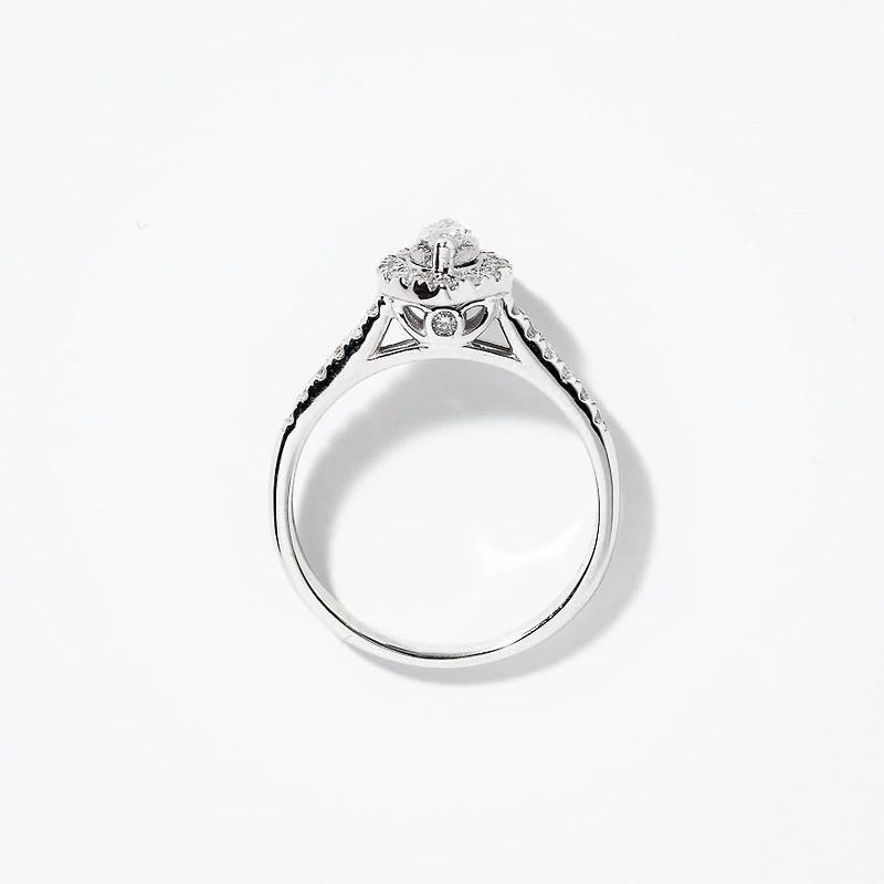 Marquise Diamond Ring 10K White Gold (0.50 ct tw)