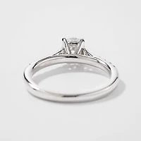 Diamond Accented Engagement Ring 14K White Gold (1.00ct tw)