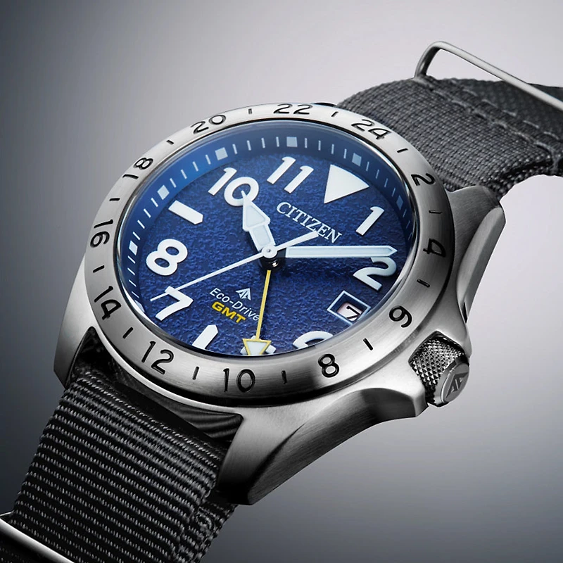 Citizen Eco-Drive Promaster Land GMT Navy Blue Dial Watch | BJ7150-09L