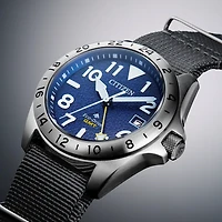 Citizen Eco-Drive Promaster Land GMT Navy Blue Dial Watch | BJ7150-09L