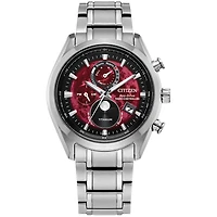 Citizen Eco-Drive Tsuki-yomi A-T Red Dial Super Titanium Bracelet | BY