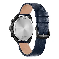 Citizen Eco-Drive Sport Casual Blue Dial Leather Strap Watch | CA7048-
