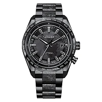 Citizen Eco-Drive Attesa Hakuto-R Black Dial Super Titanium | CB0285-6