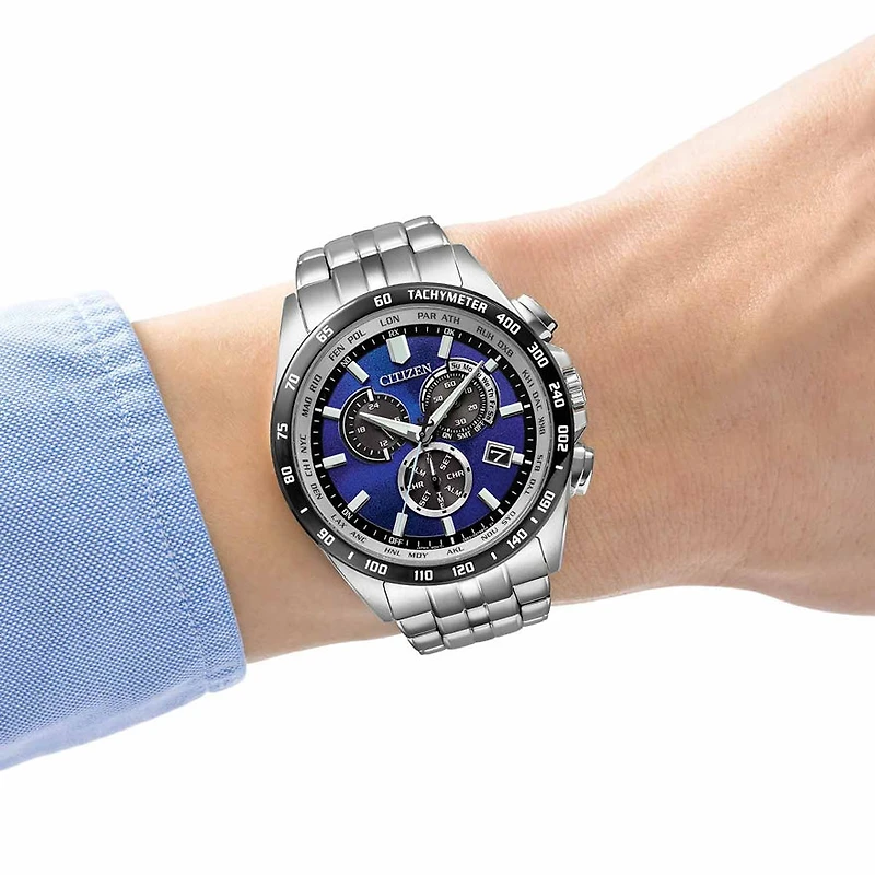 Citizen Eco-Drive Perpetual Chrono A-T Blue Dial Watch | CB5874-81L