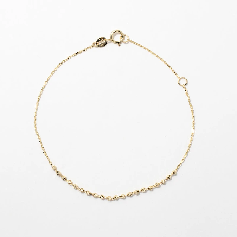 Mini Bead Bracelet in 10K Yellow Gold