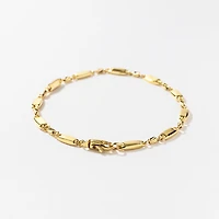 10K Yellow Gold Link Plate Bracelet