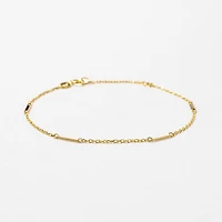 Rectangular Link Bracelet in 10K Yellow Gold