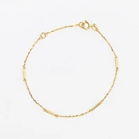 Rectangular Link Bracelet in 10K Yellow Gold