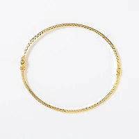 Diamond Cut Bangle in 10K Yellow Gold