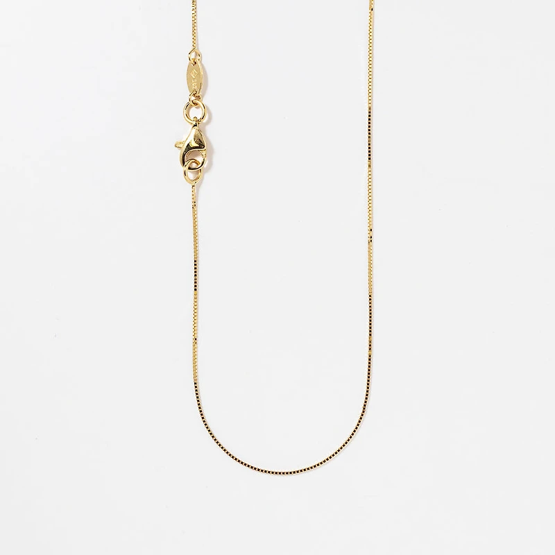 14K Yellow Gold 0.55mm Box Chain (16")