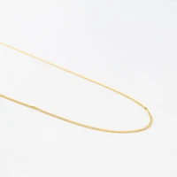14K Yellow Gold 0.80mm Curb Chain (18")