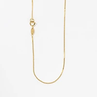 14K Yellow Gold 0.80mm Curb Chain (18")