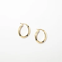 Hollow Hoop Earrings in 10K Yellow Gold