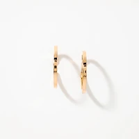 Square Tube Hoop Earrings in 14K Yellow Gold