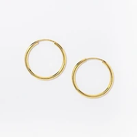 2x20mm Sleeper Earrings in 10K Yellow Gold