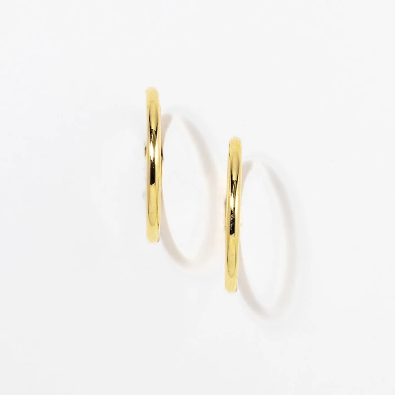 2x20mm Sleeper Earrings in 10K Yellow Gold