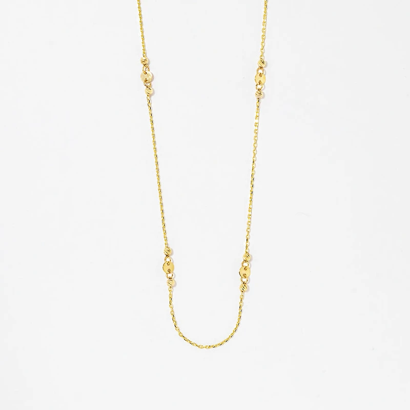 Ball Necklace in 10K Yellow Gold