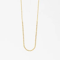 Mini Diamond Cut Beaded Chain in 10K Yellow Gold