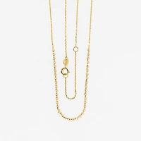 Mini Diamond Cut Beaded Chain in 10K Yellow Gold